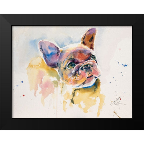 Will There Be Cake Black Modern Wood Framed Art Print by Art by Leslie Franklin