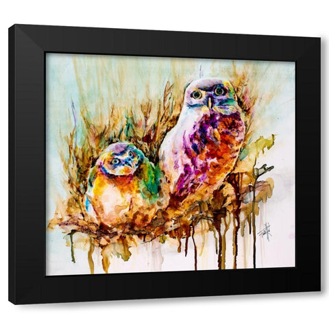 New in the Burrow Black Modern Wood Framed Art Print with Double Matting by Art by Leslie Franklin