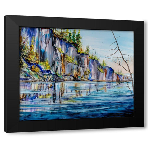 Canadian Shield Me Black Modern Wood Framed Art Print by Art by Leslie Franklin
