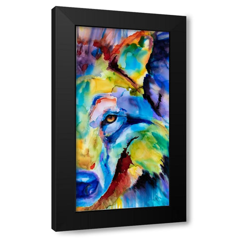 Color Me Magnificent Black Modern Wood Framed Art Print with Double Matting by Art by Leslie Franklin