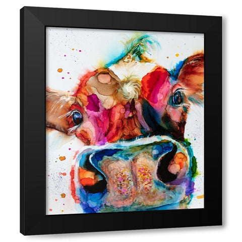 Im A Moonet Black Modern Wood Framed Art Print by Art by Leslie Franklin