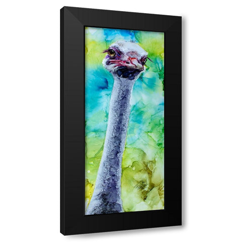 Jelly Of My Lashes_ Black Modern Wood Framed Art Print by Art by Leslie Franklin
