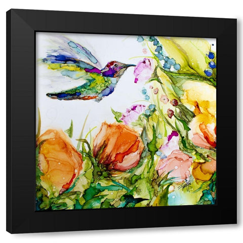 Samplinga Black Modern Wood Framed Art Print with Double Matting by Art by Leslie Franklin