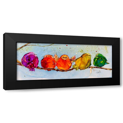 We All Went Out On A Limb Black Modern Wood Framed Art Print by Art by Leslie Franklin