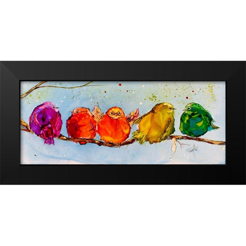 We All Went Out On A Limb Black Modern Wood Framed Art Print by Art by Leslie Franklin
