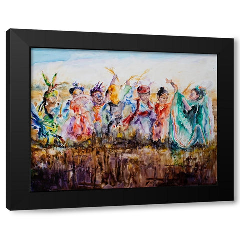 We reap what we sow Black Modern Wood Framed Art Print by Art by Leslie Franklin