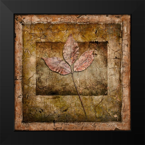 Autumn Leaves II Black Modern Wood Framed Art Print by LightBoxJournal