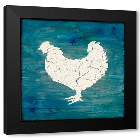 Farm Chicken Black Modern Wood Framed Art Print by LightBoxJournal