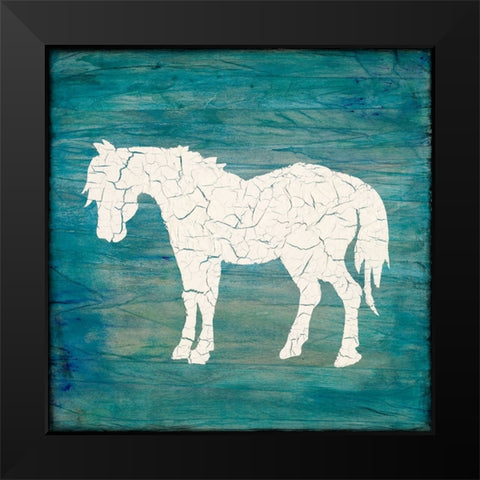 Farm Horse Black Modern Wood Framed Art Print by LightBoxJournal