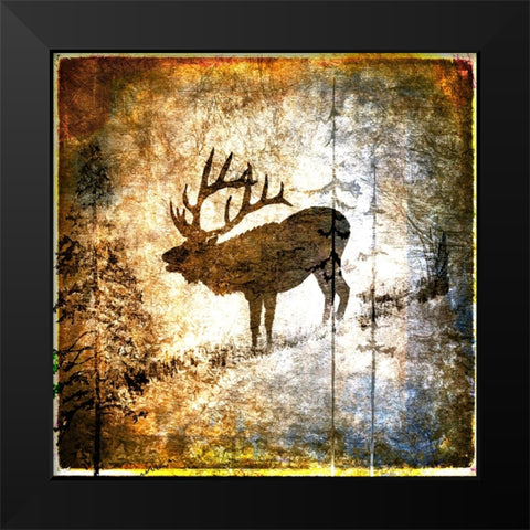 High Country Elk Black Modern Wood Framed Art Print by LightBoxJournal
