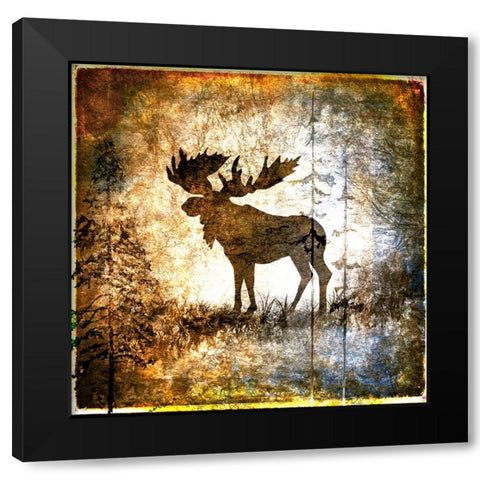 High Country Moose Black Modern Wood Framed Art Print by LightBoxJournal