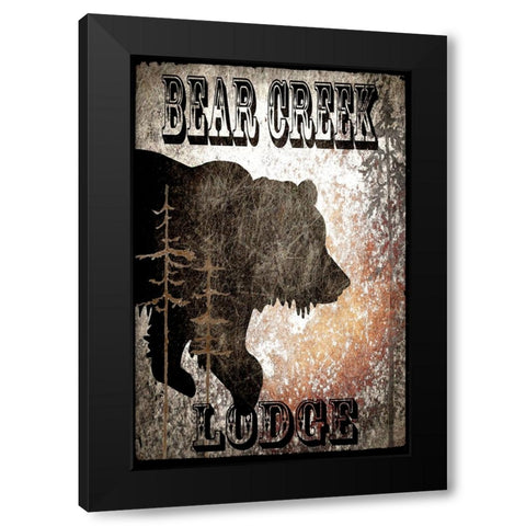 Lodge Bear Creek Lodge Black Modern Wood Framed Art Print by LightBoxJournal