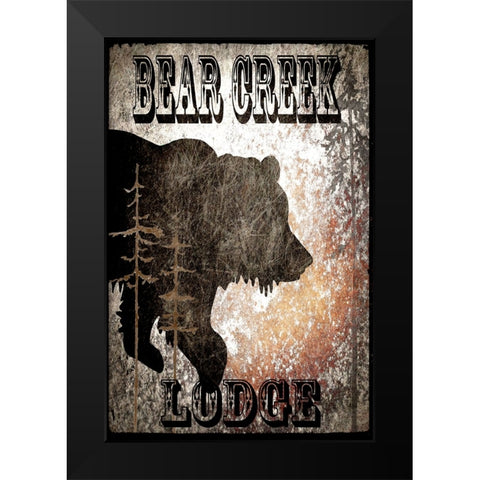 Lodge Bear Creek Lodge Black Modern Wood Framed Art Print by LightBoxJournal
