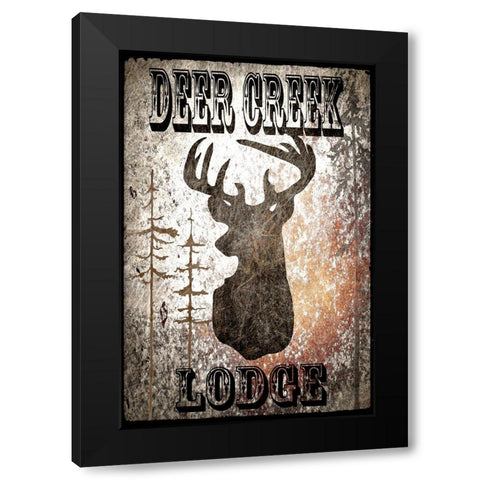 Lodge Deer Creek Lodge Black Modern Wood Framed Art Print with Double Matting by LightBoxJournal