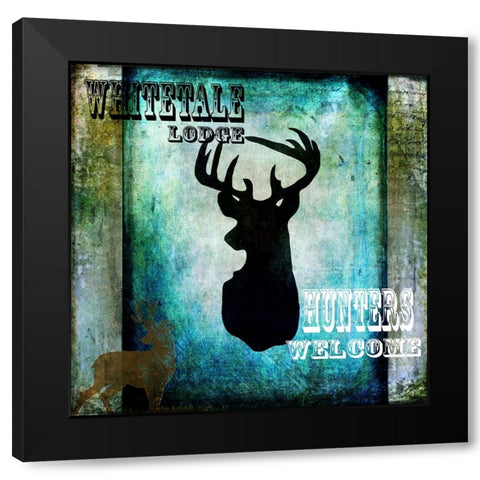 Lodge Whitetale Lodge Black Modern Wood Framed Art Print by LightBoxJournal