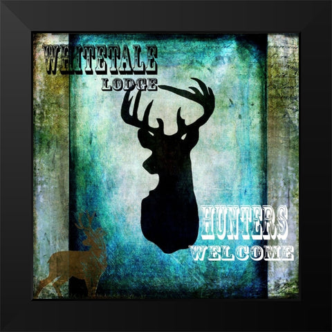Lodge Whitetale Lodge Black Modern Wood Framed Art Print by LightBoxJournal