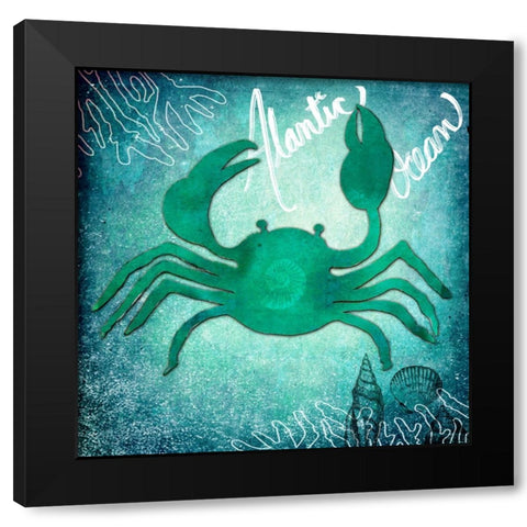 Ocean Atlantic Ocean Black Modern Wood Framed Art Print by LightBoxJournal