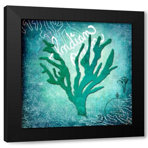 Ocean Indian Ocean Black Modern Wood Framed Art Print by LightBoxJournal