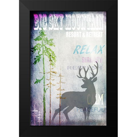 Big Sky Mountain Black Modern Wood Framed Art Print by LightBoxJournal