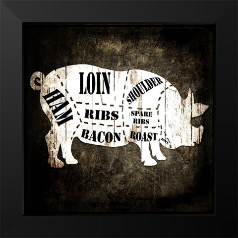 Butcher Shop I Black Modern Wood Framed Art Print by LightBoxJournal