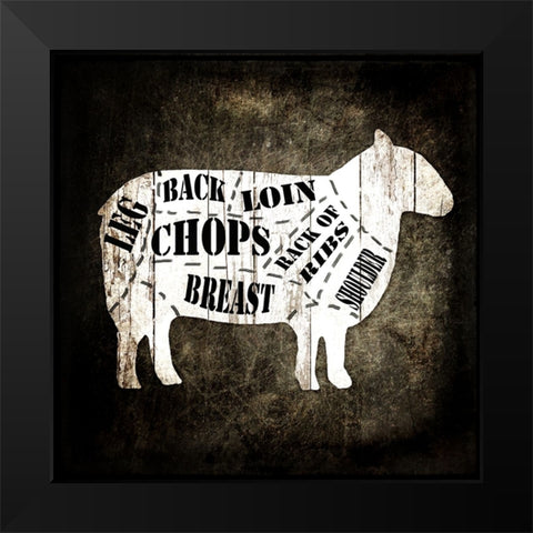 Butcher Shop IV Black Modern Wood Framed Art Print by LightBoxJournal