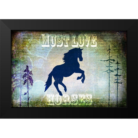 Country Horse II Black Modern Wood Framed Art Print by LightBoxJournal