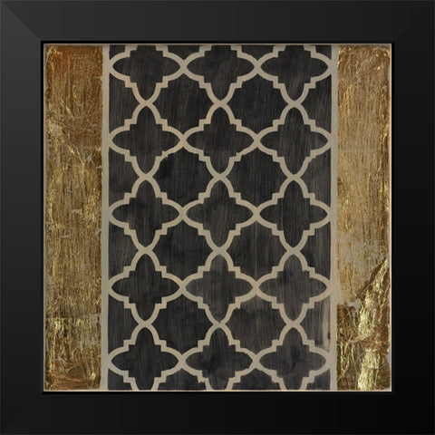 Black N Gold I Black Modern Wood Framed Art Print by LightBoxJournal