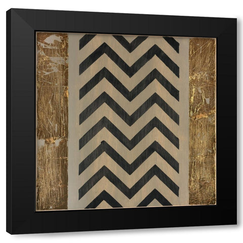 Black N Gold II Black Modern Wood Framed Art Print with Double Matting by LightBoxJournal