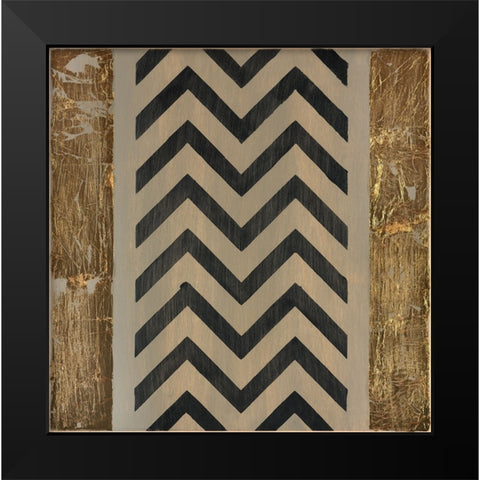Black N Gold II Black Modern Wood Framed Art Print by LightBoxJournal