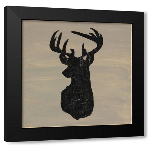Love Deer Black Modern Wood Framed Art Print by LightBoxJournal