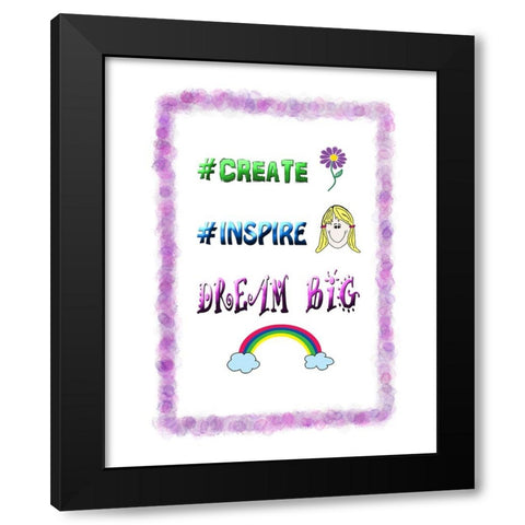 Create Inspire Dream Black Modern Wood Framed Art Print with Double Matting by LightBoxJournal