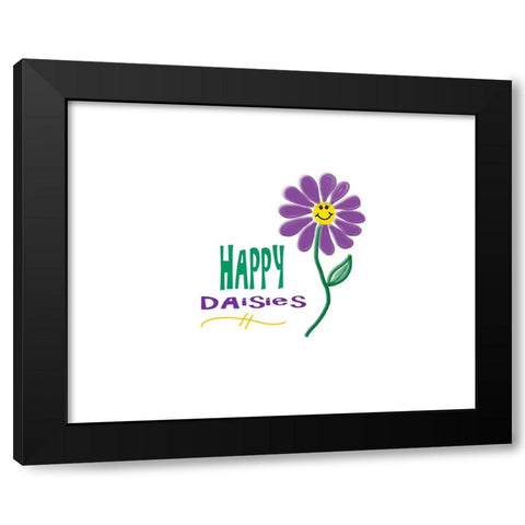 Happy Days Black Modern Wood Framed Art Print by LightBoxJournal