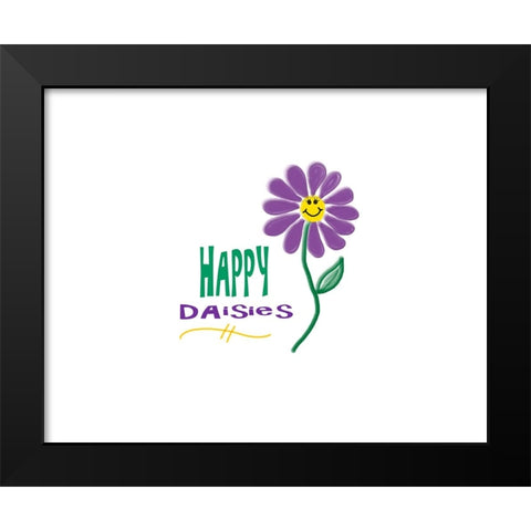 Happy Days Black Modern Wood Framed Art Print by LightBoxJournal
