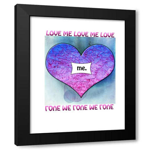 Love Me Black Modern Wood Framed Art Print with Double Matting by LightBoxJournal