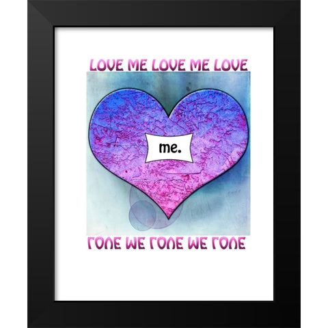Love Me Black Modern Wood Framed Art Print by LightBoxJournal