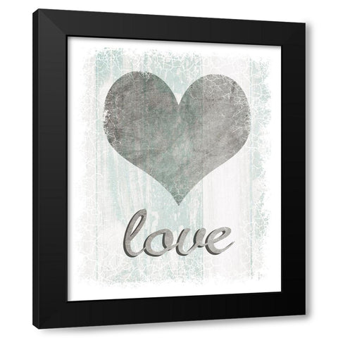 Love Black Modern Wood Framed Art Print by LightBoxJournal