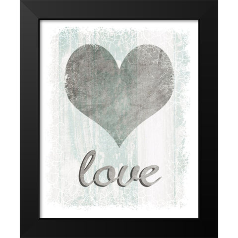 Love Black Modern Wood Framed Art Print by LightBoxJournal