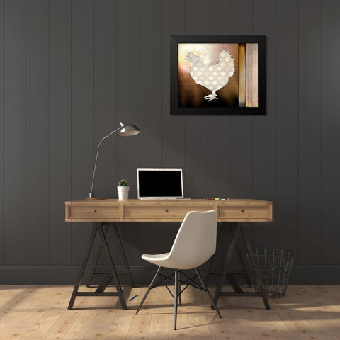 Morning Chicken 1 Black Modern Wood Framed Art Print by LightBoxJournal