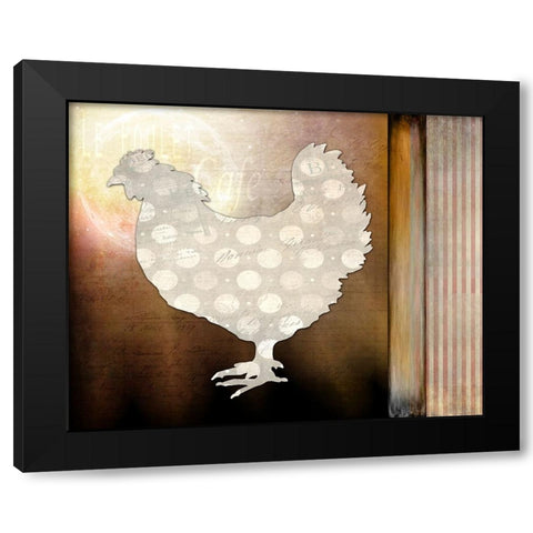 Morning Chicken 1 Black Modern Wood Framed Art Print with Double Matting by LightBoxJournal