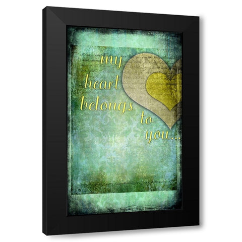 My Heart Belongs To You Black Modern Wood Framed Art Print with Double Matting by LightBoxJournal