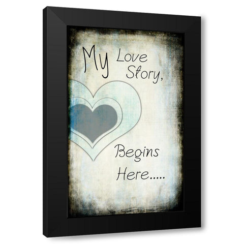 My Love Story Black Modern Wood Framed Art Print with Double Matting by LightBoxJournal