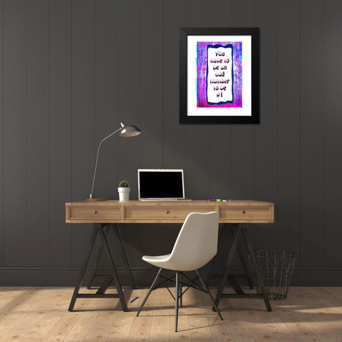 Number 1 Black Modern Wood Framed Art Print by LightBoxJournal