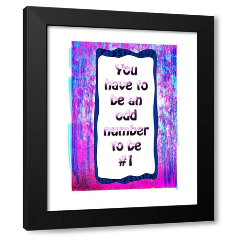 Number 1 Black Modern Wood Framed Art Print with Double Matting by LightBoxJournal