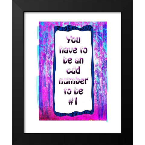 Number 1 Black Modern Wood Framed Art Print by LightBoxJournal