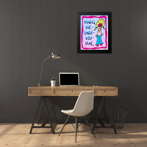 Unique Individual 2 Black Modern Wood Framed Art Print by LightBoxJournal