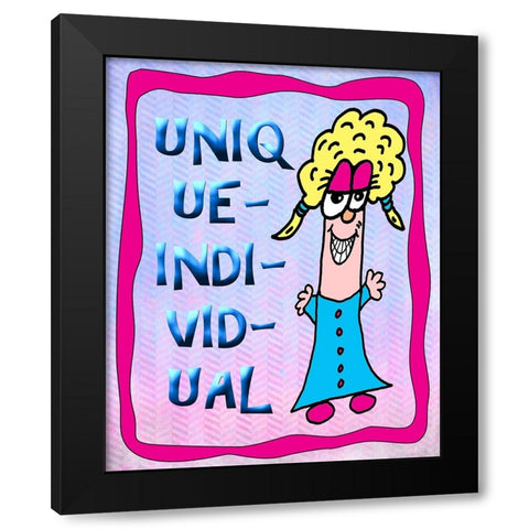 Unique Individual 2 Black Modern Wood Framed Art Print by LightBoxJournal