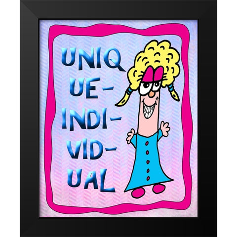 Unique Individual 2 Black Modern Wood Framed Art Print by LightBoxJournal