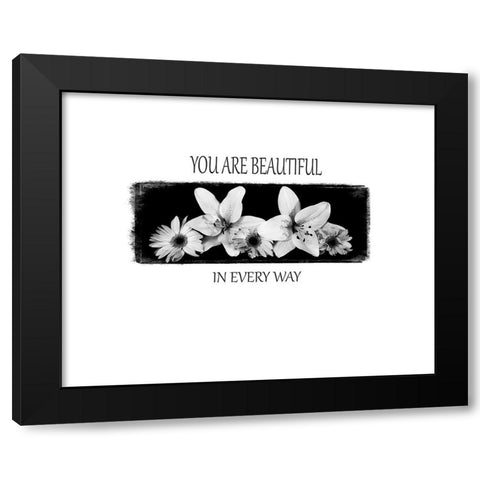 You Are Beautiful Black Modern Wood Framed Art Print with Double Matting by LightBoxJournal