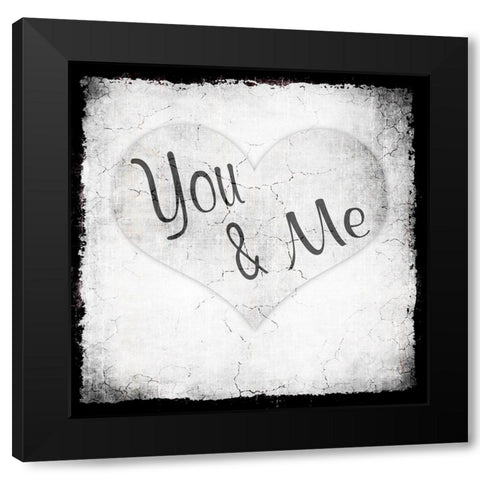 You Me BW Black Modern Wood Framed Art Print by LightBoxJournal