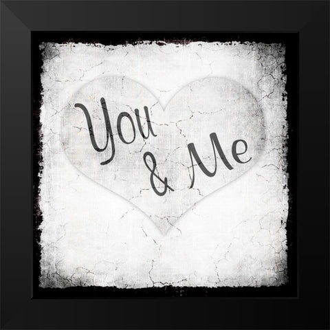 You Me BW Black Modern Wood Framed Art Print by LightBoxJournal